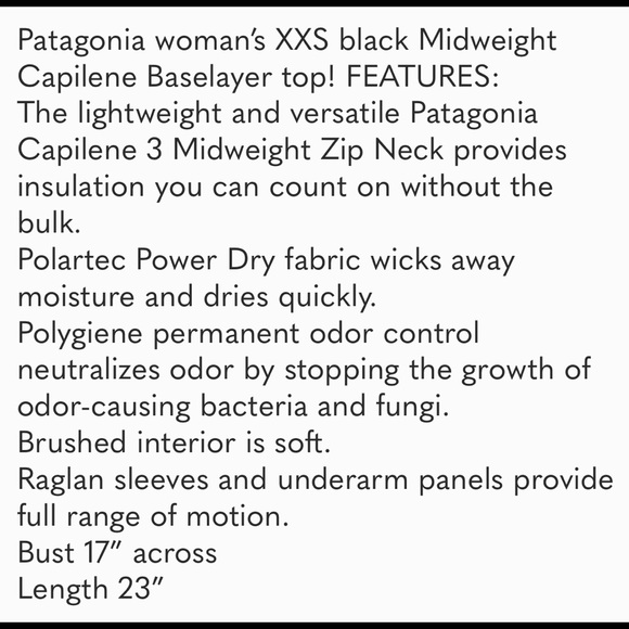 PATAGONIA Mid-weight Capilene Zip Neck Baselayer - Picture 10 of 10